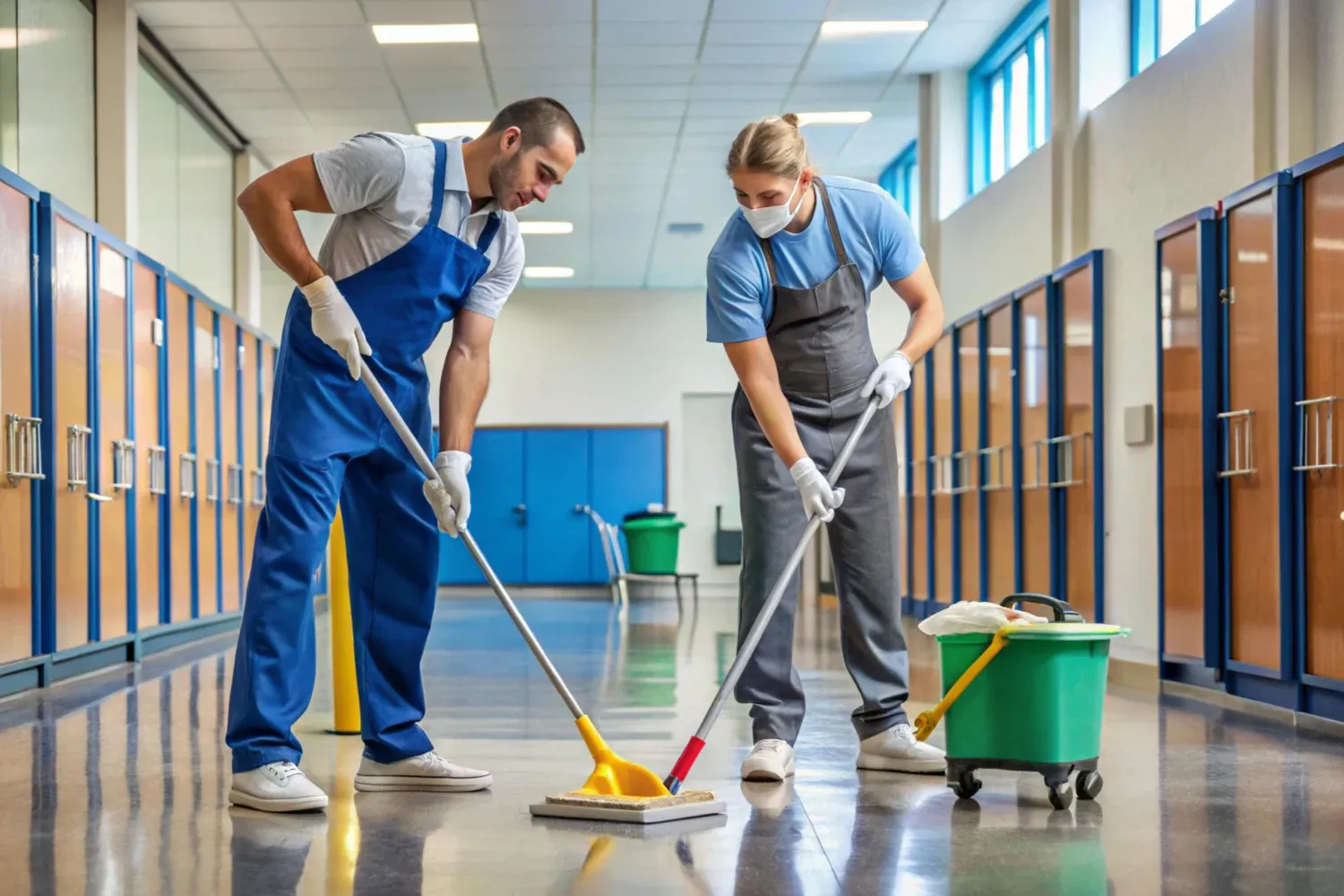 Detailed floor cleaning service by SKYREX Property Services in Boston