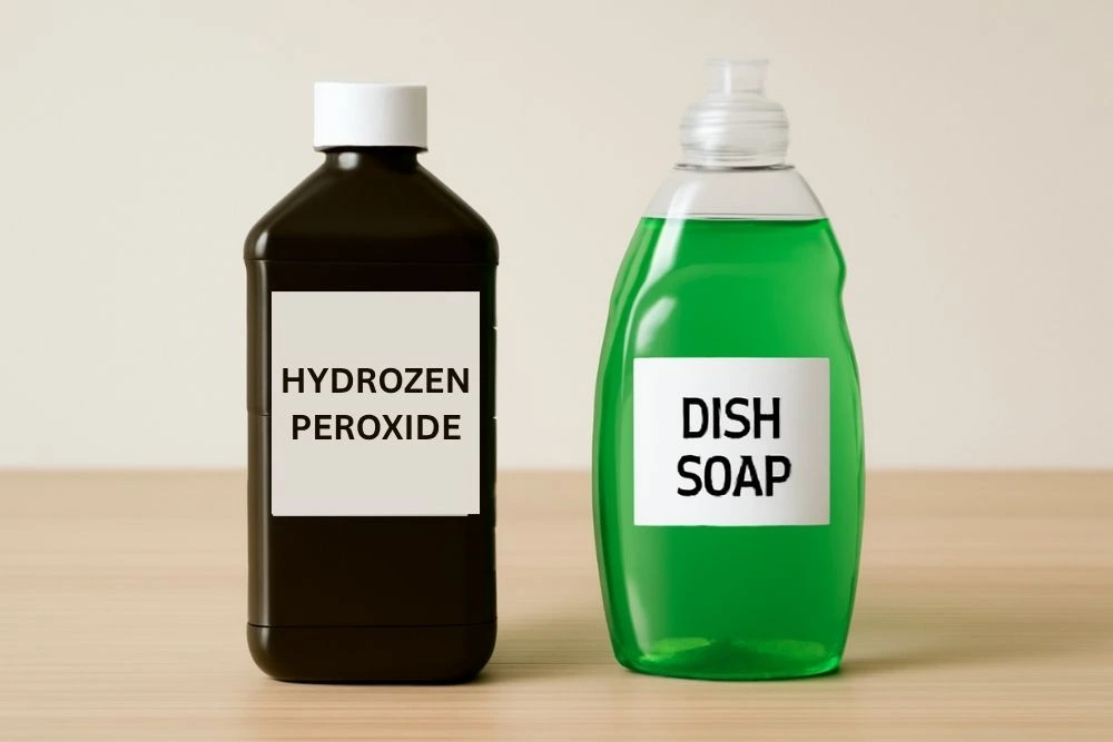 Hydrogen Peroxide and Dish Soap